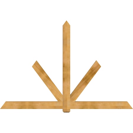Ekena Millwork Kennewick Rough Sawn Timber Gable Bracket, Western Red Cedar, 108"W x 72"H x 4"D x 6"F, 16/12 Pitch GBW108X72X0406KEN00RWR